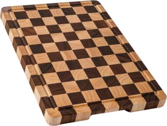 Kitchen cutting board, upgraded grid cutting board, acacia wood cutting board, with drainage channels and handles, large butcher cutting board tr