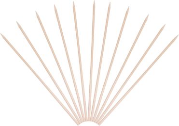 12" Natural Bamboo Wooden Skewers the diameter is 4mm (100 PCS) for BBQ, Fruit, Cocktail, Kabob, Chocolate  Fountain, Appetiser, Grilling