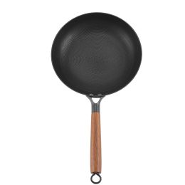Cast Iron Skillet, 3-Piece Frying Pan Set (8, 10, 12 in), Nonstick Skillets with Detachable Wood Handle, Pre-Seasoned Chef's Pan