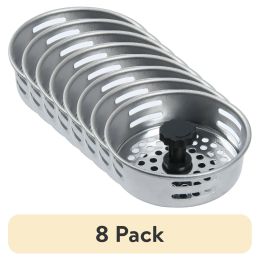 (8 pack) Silver Stainless Steel Kitchen Sink Strainer and Drain Catcher with Rubber Stopper