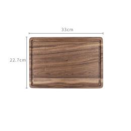 Black Walnut Wood Cutting Board Creative Whole Tray Fruit Chopping Cutting Board Wood Chopping Blocks For Kitchen (Option: Rectangular S)