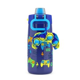 12oz Stainless Steel Water Bottle With Drinking Spout For Kids, Toddlers, Girls - Purple Portable Drinkware (Option: blue)