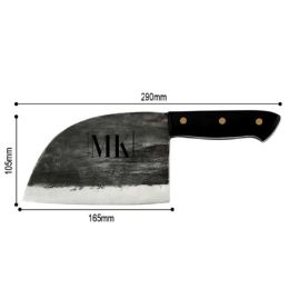 Stainless Steel Meat Cleaver Chef's Knife Cleaver (Option: MK logo press print)