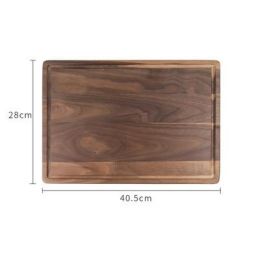 Black Walnut Wood Cutting Board Creative Whole Tray Fruit Chopping Cutting Board Wood Chopping Blocks For Kitchen (Option: Rectangula L)