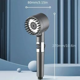 High-Pressure Rain Shower Head With 5-Stage Filtration System - Wall-Mounted Luxury Finish For Spa-Like Bathing (Option: 9packagingsetincluding5filter)