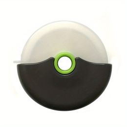 1pc Stainless Steel Round Wheel Cutter With Lid For Cake, Bread, And Pies - Kitchen Baking Tool With Roulette Roller, Suitable For Home Kitchen B (Color: Green)