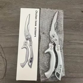 "German Stainless Steel Kitchen Scissors - Heavy Duty Detachable Poultry Shears for Chicken/Fish/Meat" (Material: 430 stainless  steel,plastic handie)